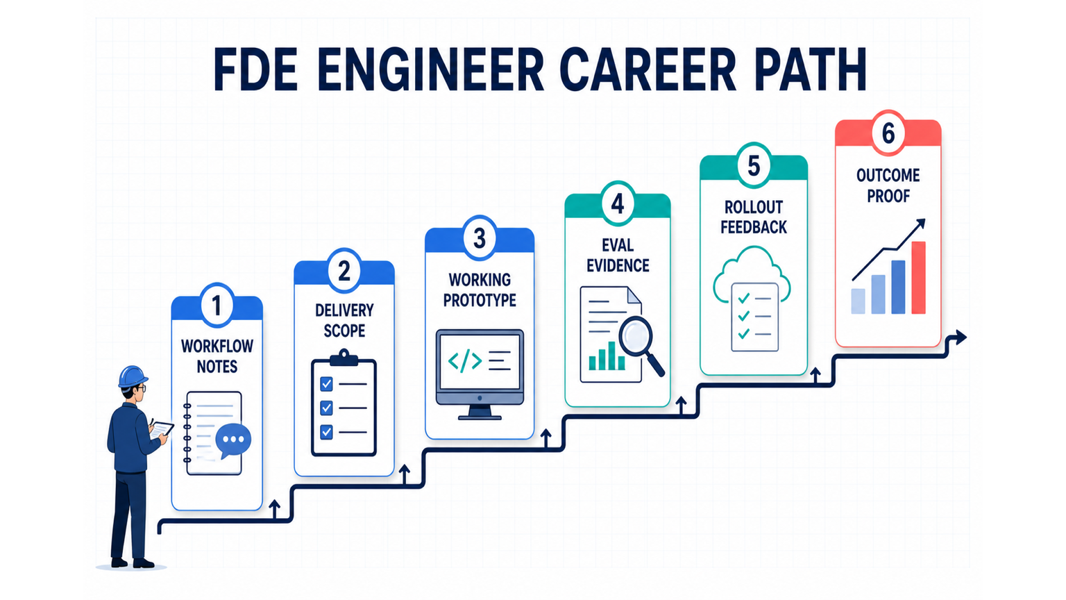 A five-step roadmap from software engineering to FDE Engineer delivery evidence
