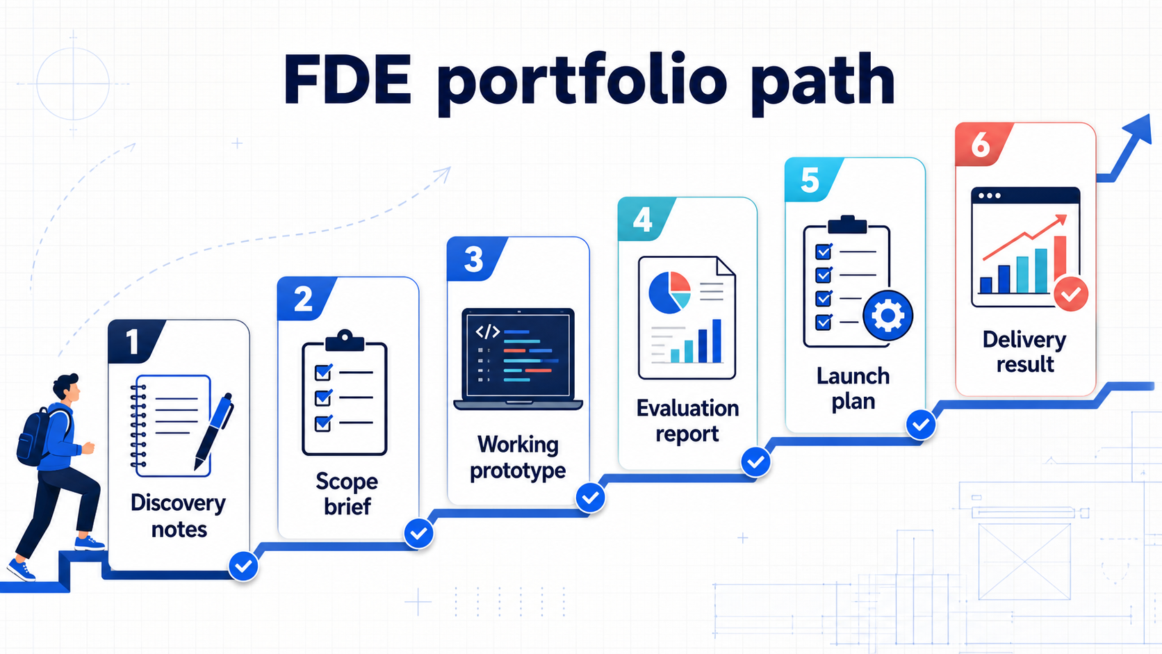 FDE portfolio path from discovery notes to a verified delivery result